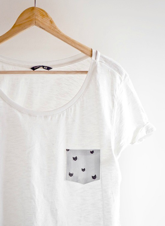 upcycle clothes with this no sew pocket t-shirt diy