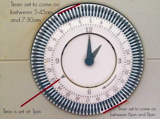 how to set a timer on a boiler