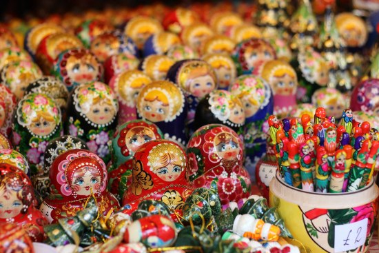 Russian Dolls at edinburgh christmas market