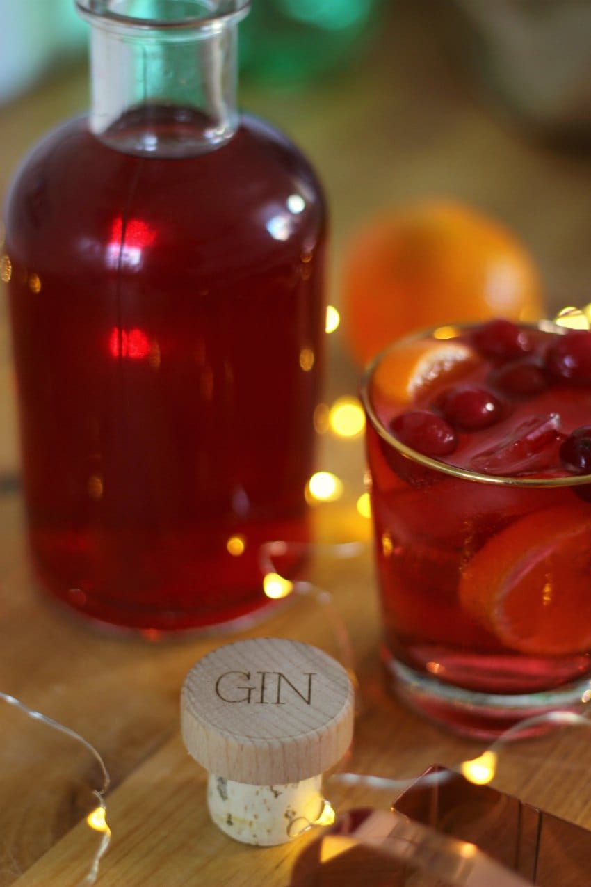 cranberry and orange Christmas gin recipe