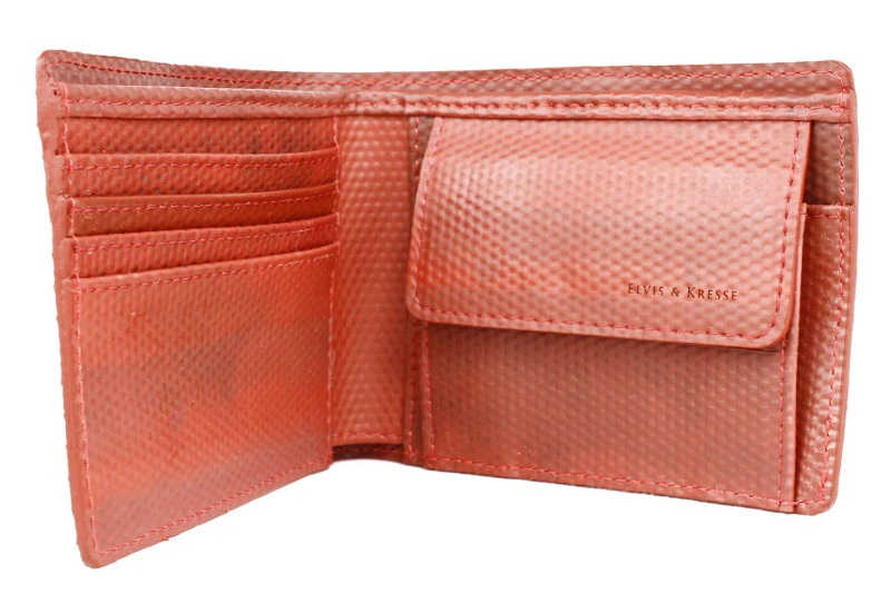 Elvis and Kresse red vegan wallet made from recycled fire hose