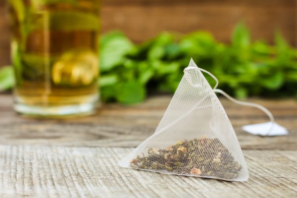 teabag made from bio-plastic