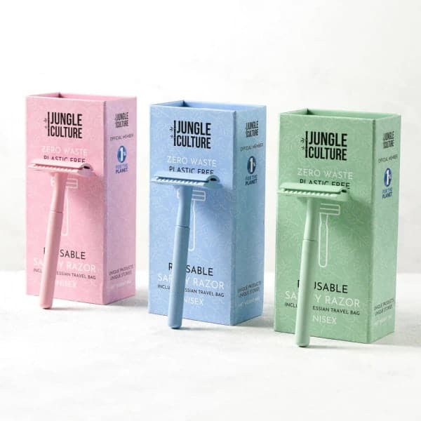 Trio of pastel colour safety razors from Jungle Culture